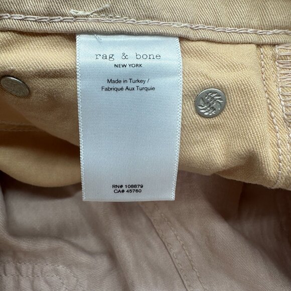 Rag & Bone Shorts Womens 24 Pink Denim Rosa Mid-Rise Relaxed Through Hip & Thigh - Picture 10 of 12